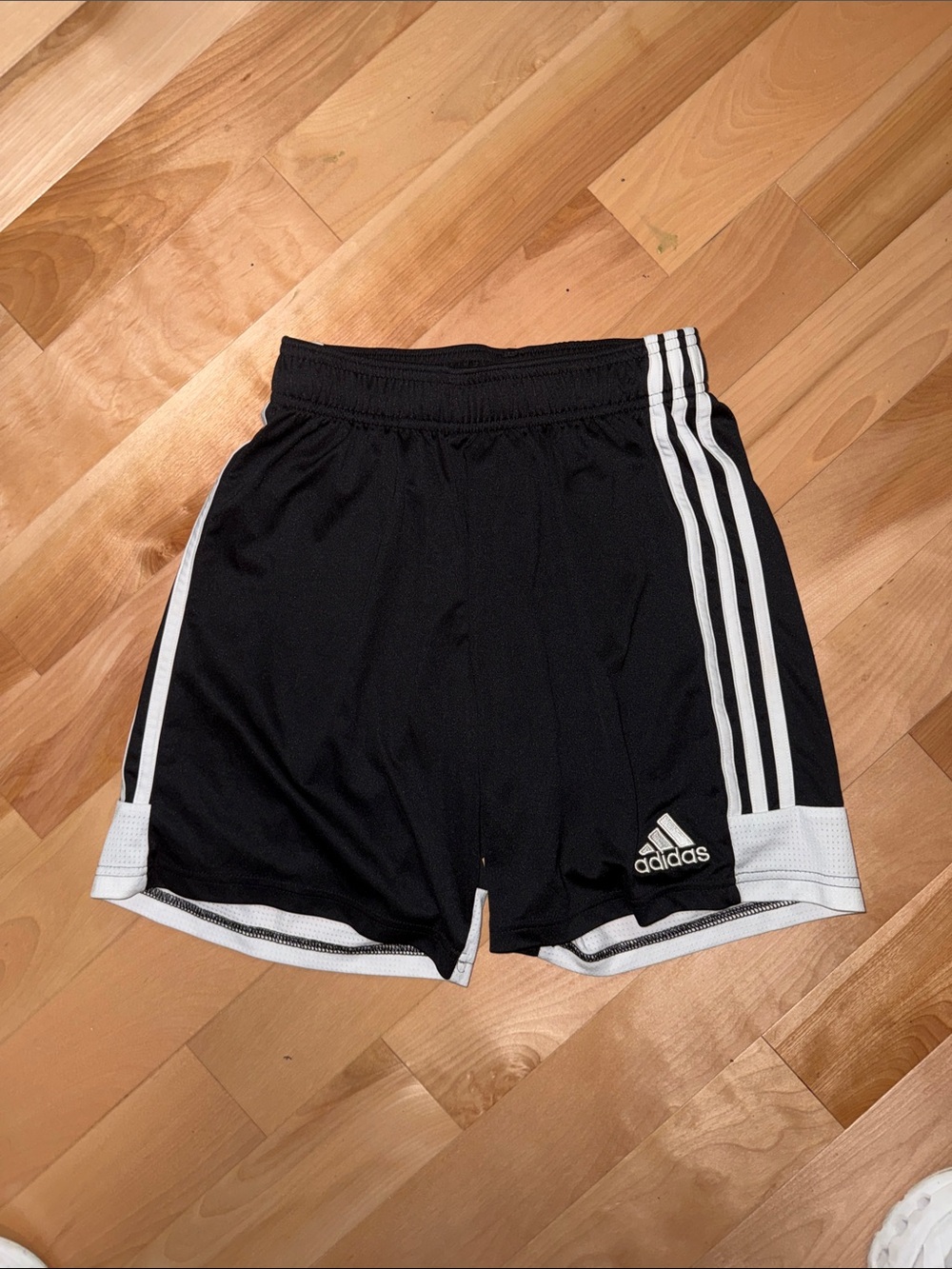 adidas Climalite Black Shorts with White Stripes EUC YS